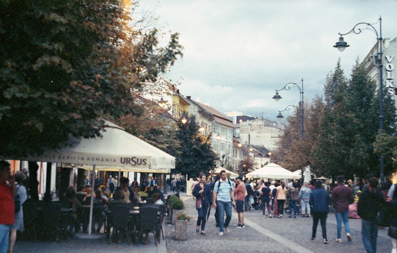 Sibiu's main pedestrian street